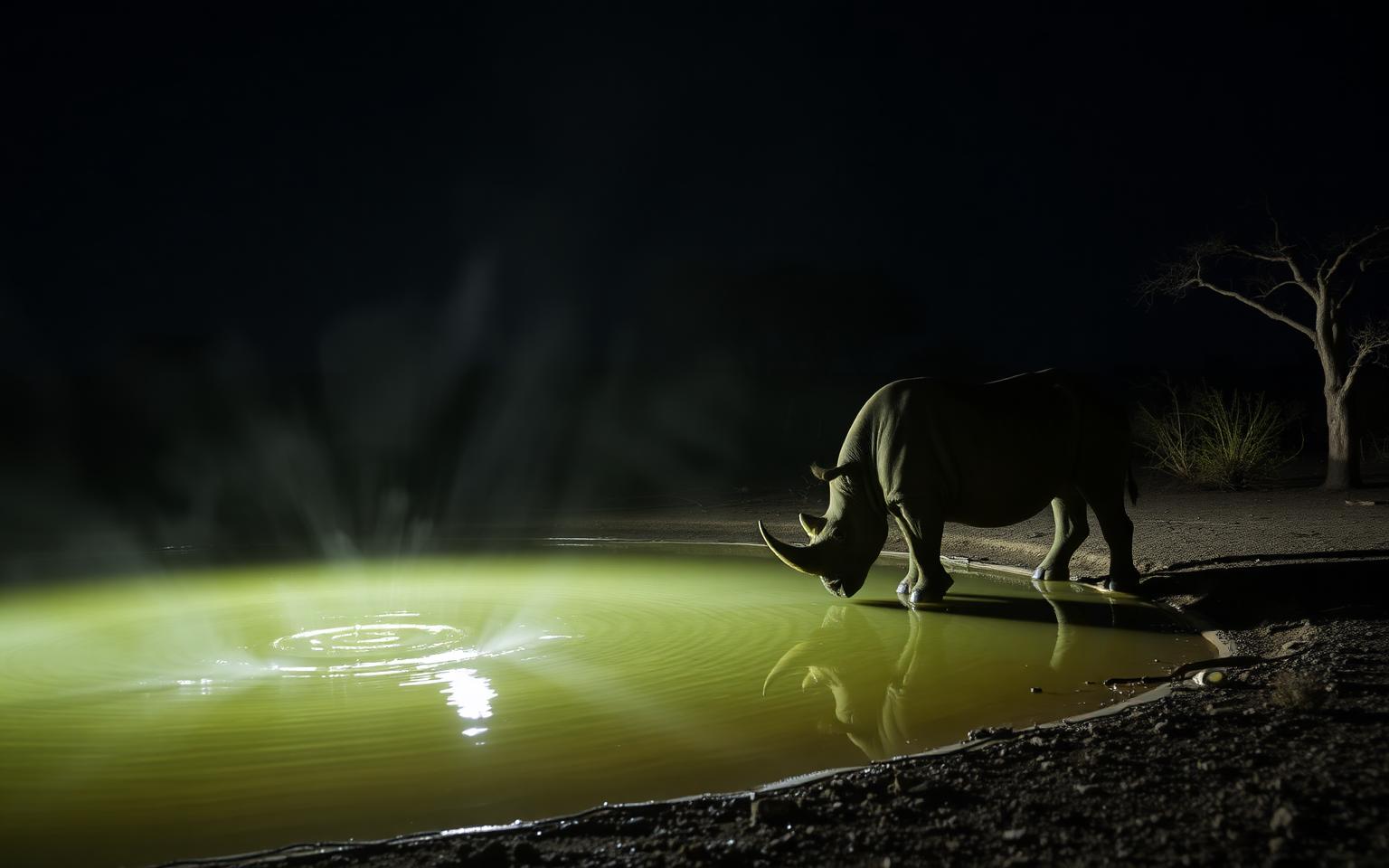 An Evening at Okaukuejo Waterhole — Activities guide, Namibia