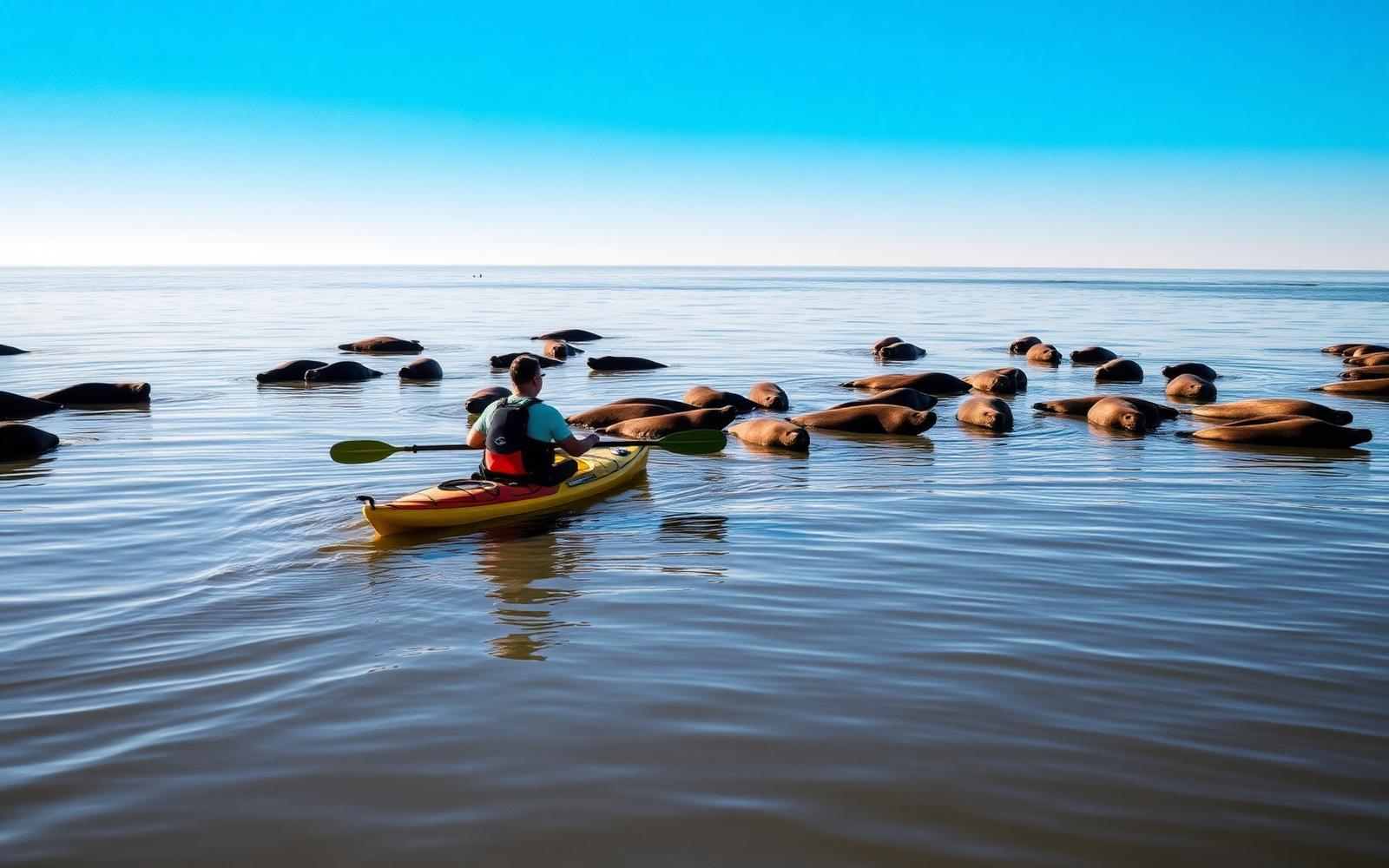 Kayaking with Cape Fur Seals in Walvis Bay — Activities guide, Namibia